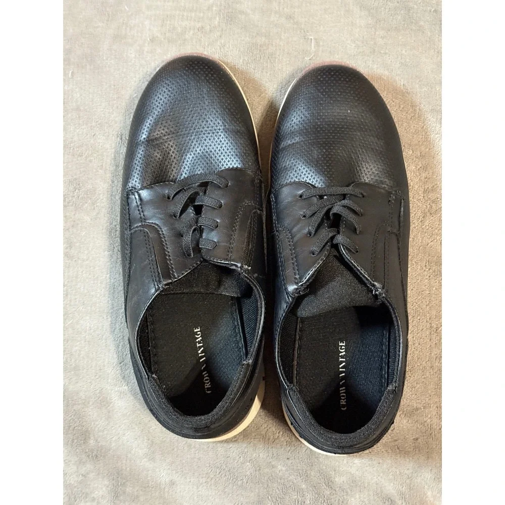 Crown Vintage Henry Wide Width Oxford Kids Boys Black 6 Slip On Formal‎